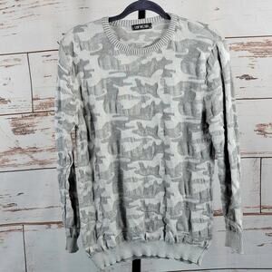 Leif Nelson Sweater Textured Grey Camo XL
